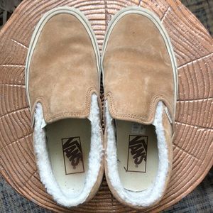 Vans Faux Fur/Suede Slip Ons (Madewell)